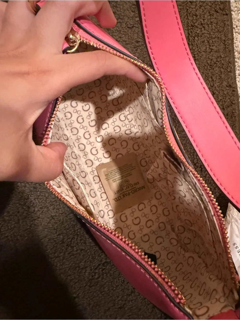 Guess never leather